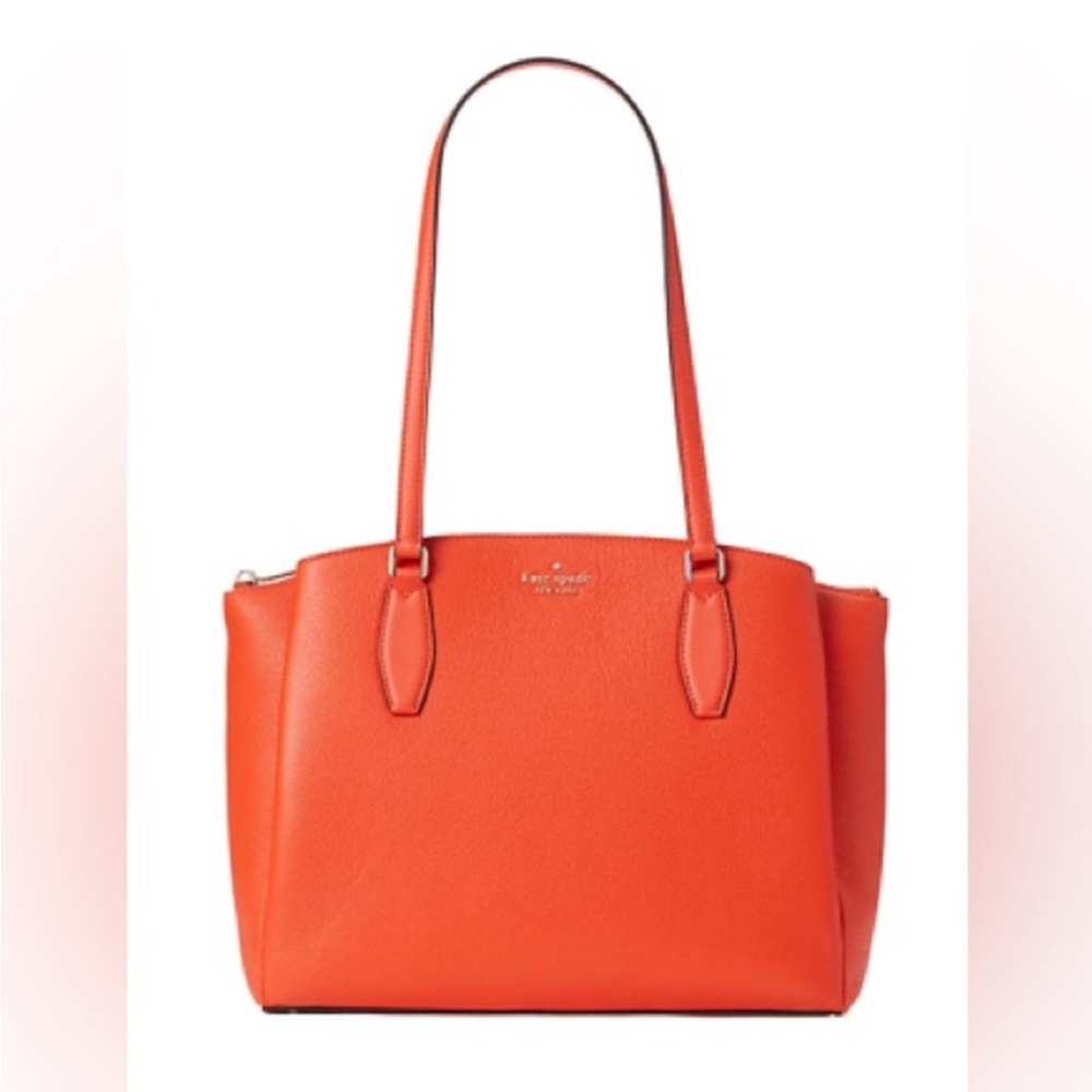 Kate Spade Orange Leather Tote Bag